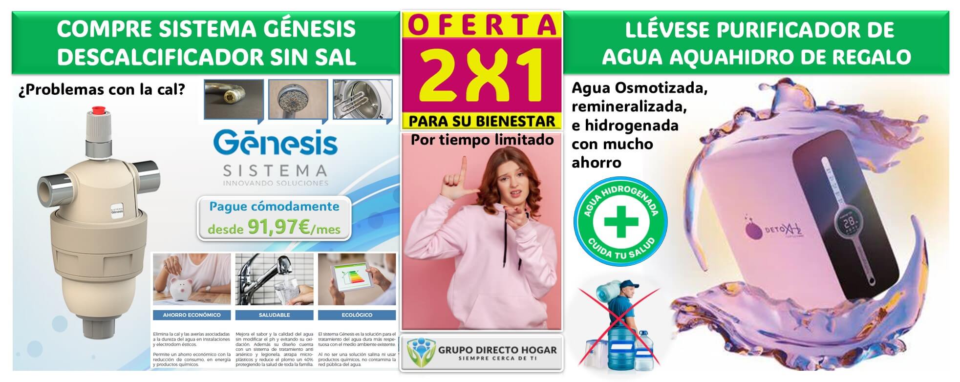 06 BANNER LINEA 2 OFERTA 2X1 - Descalcificador genesis