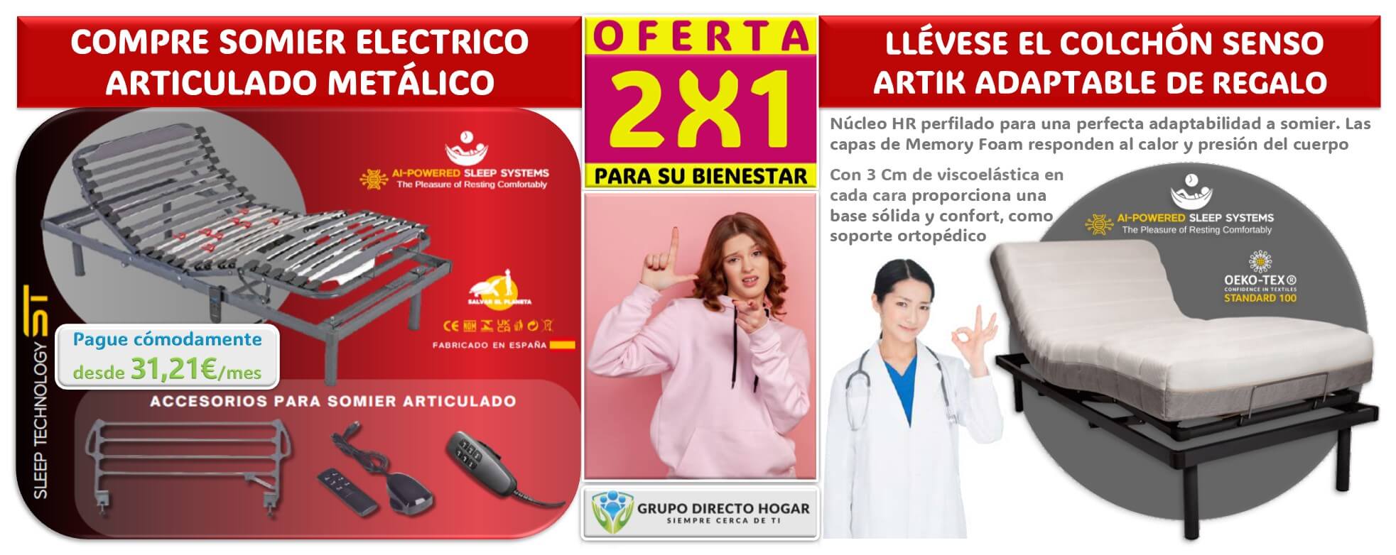 12 BANNER LINEA 2 OFERTA 2X1 - Somier articulado+colchón